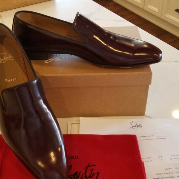Christian Louboutin Men's Bordeaux Dandelion Flat - Picture 6 of 10